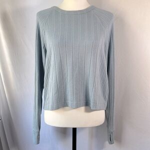 Offline by Aerie Long Sleeved Soft Blue Crop Top - Women's Small